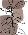 Picture of Brown Geo with Leaves I  _GroupedProduct_Rectangle_Portrait_Unframed_Print_Only_