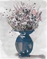 Picture of Blue Pot of Daisies _GroupedProduct_Rectangle_Portrait_Unframed_Print_Only_