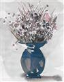 Picture of Blue Pot of Daisies _GroupedProduct_Rectangle_Portrait_Unframed_Print_Only_