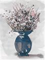 Picture of Blue Pot of Daisies _GroupedProduct_Rectangle_Portrait_Unframed_Print_Only_