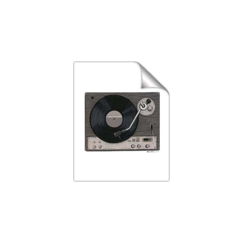 Picture of Record Player _GroupedProduct_Rectangle_Portrait_Unframed_Print_Only_