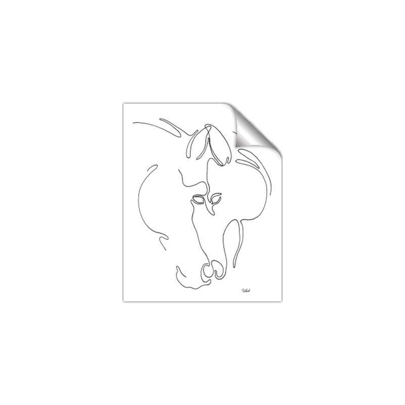 Picture of Line Drawn Horses I _GroupedProduct_Rectangle_Portrait_Unframed_Print_Only_