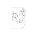 Picture of Line Drawn Horses II  _GroupedProduct_Rectangle_Portrait_Unframed_Print_Only_