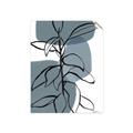 Picture of Blue Geo with Leaves I _GroupedProduct_Rectangle_Portrait_Unframed_Print_Only_