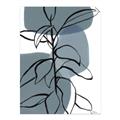 Picture of Blue Geo with Leaves I _GroupedProduct_Rectangle_Portrait_Unframed_Print_Only_