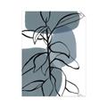 Picture of Blue Geo with Leaves I _GroupedProduct_Rectangle_Portrait_Unframed_Print_Only_