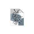 Picture of Blue Geo with Leaves II  _GroupedProduct_Rectangle_Portrait_Unframed_Print_Only_