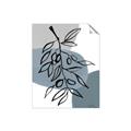 Picture of Blue Geo with Leaves II  _GroupedProduct_Rectangle_Portrait_Unframed_Print_Only_