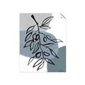 Picture of Blue Geo with Leaves II  _GroupedProduct_Rectangle_Portrait_Unframed_Print_Only_