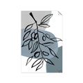 Picture of Blue Geo with Leaves II  _GroupedProduct_Rectangle_Portrait_Unframed_Print_Only_
