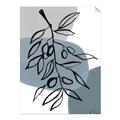 Picture of Blue Geo with Leaves II  _GroupedProduct_Rectangle_Portrait_Unframed_Print_Only_