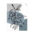 Picture of Blue Geo with Leaves II  _GroupedProduct_Rectangle_Portrait_Unframed_Print_Only_