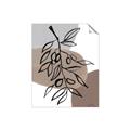 Picture of Brown Geo with Leaves II  _GroupedProduct_Rectangle_Portrait_Unframed_Print_Only_