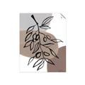 Picture of Brown Geo with Leaves II  _GroupedProduct_Rectangle_Portrait_Unframed_Print_Only_