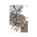 Picture of Brown Geo with Leaves II  _GroupedProduct_Rectangle_Portrait_Unframed_Print_Only_