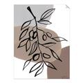 Picture of Brown Geo with Leaves II  _GroupedProduct_Rectangle_Portrait_Unframed_Print_Only_