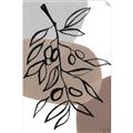 Picture of Brown Geo with Leaves II  _GroupedProduct_Rectangle_Portrait_Unframed_Print_Only_