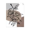 Picture of Brown Geo with Leaves II  _GroupedProduct_Rectangle_Portrait_Unframed_Print_Only_