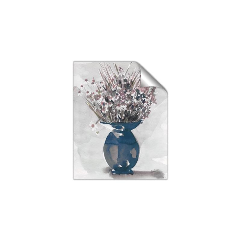 Picture of Blue Pot of Daisies _GroupedProduct_Rectangle_Portrait_Unframed_Print_Only_