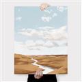 Picture of Desert Landscape Creek  _GroupedProduct_Rectangle_Portrait_Canvas_