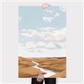 Picture of Desert Landscape Creek  _GroupedProduct_Rectangle_Portrait_Canvas_