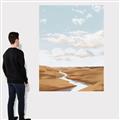 Picture of Desert Landscape Creek  _GroupedProduct_Rectangle_Portrait_Canvas_