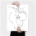 Picture of Line Drawn Horses I _GroupedProduct_Rectangle_Portrait_Canvas_