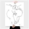 Picture of Line Drawn Horses I _GroupedProduct_Rectangle_Portrait_Canvas_