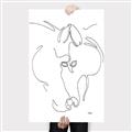 Picture of Line Drawn Horses I _GroupedProduct_Rectangle_Portrait_Canvas_