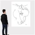 Picture of Line Drawn Horses I _GroupedProduct_Rectangle_Portrait_Canvas_