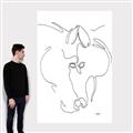 Picture of Line Drawn Horses I _GroupedProduct_Rectangle_Portrait_Canvas_
