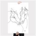 Picture of Line Drawn Horses II  _GroupedProduct_Rectangle_Portrait_Canvas_