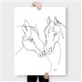 Picture of Line Drawn Horses II  _GroupedProduct_Rectangle_Portrait_Canvas_