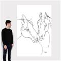 Picture of Line Drawn Horses II  _GroupedProduct_Rectangle_Portrait_Canvas_