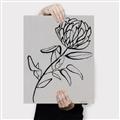 Picture of Gray Floral  _GroupedProduct_Rectangle_Portrait_Canvas_