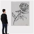 Picture of Gray Floral  _GroupedProduct_Rectangle_Portrait_Canvas_