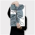 Picture of Blue Geo with Leaves I _GroupedProduct_Rectangle_Portrait_Canvas_