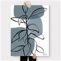 Picture of Blue Geo with Leaves I _GroupedProduct_Rectangle_Portrait_Canvas_