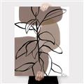 Picture of Brown Geo with Leaves I  _GroupedProduct_Rectangle_Portrait_Canvas_