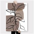 Picture of Brown Geo with Leaves I  _GroupedProduct_Rectangle_Portrait_Canvas_