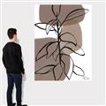 Picture of Brown Geo with Leaves I  _GroupedProduct_Rectangle_Portrait_Canvas_