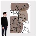 Picture of Brown Geo with Leaves I  _GroupedProduct_Rectangle_Portrait_Canvas_