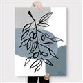 Picture of Blue Geo with Leaves II  _GroupedProduct_Rectangle_Portrait_Canvas_