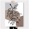 Picture of Brown Geo with Leaves II  _GroupedProduct_Rectangle_Portrait_Canvas_