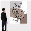 Picture of Brown Geo with Leaves II  _GroupedProduct_Rectangle_Portrait_Canvas_