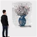 Picture of Blue Pot of Daisies _GroupedProduct_Rectangle_Portrait_Canvas_