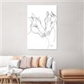 Picture of Line Drawn Horses II  _GroupedProduct_Rectangle_Portrait_Canvas_