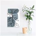 Picture of Blue Geo with Leaves I _GroupedProduct_Rectangle_Portrait_Canvas_