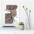 Picture of Brown Geo with Leaves I  _GroupedProduct_Rectangle_Portrait_Canvas_