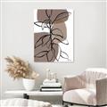Picture of Brown Geo with Leaves I  _GroupedProduct_Rectangle_Portrait_Canvas_